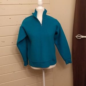 Vintage Demetre wool ski sweater teal
